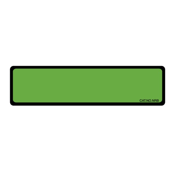 Blank Chart Labels 1-3/8" x 5-3/8" Green w/Black